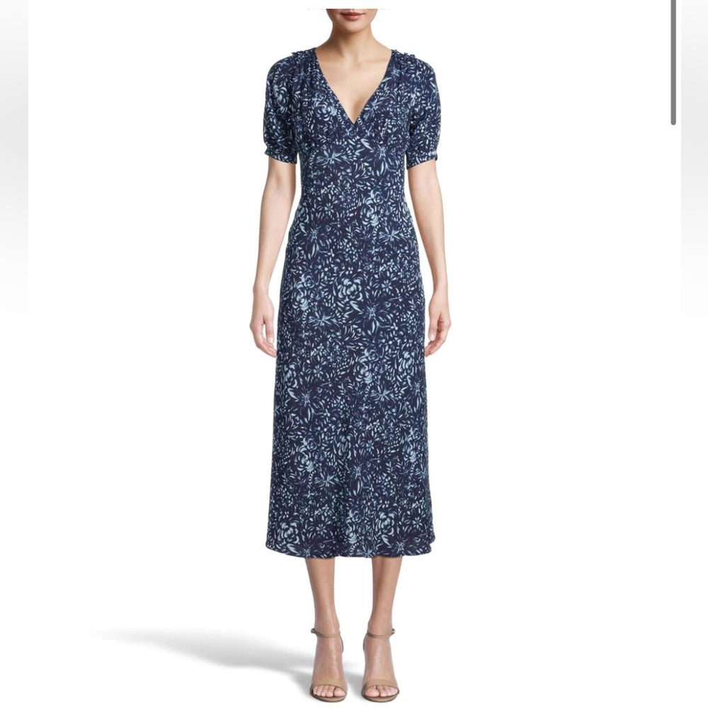 Nicole Miller Garden Blue Midi Dress 🌿